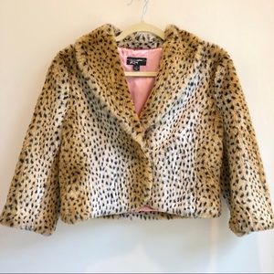 Cropped Leopard Coat l Faux Fur | Black Rivet